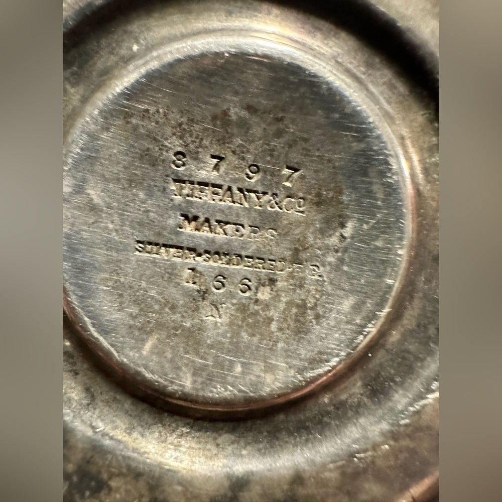Tiffany & Co Antique silver dish. Preliminary listing.  Will clean up.